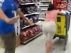 Spaking ass in wallmart
