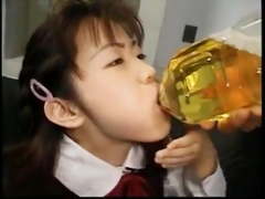 Asian girl fuck and drink piss